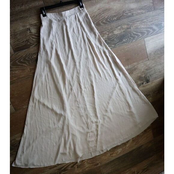 Show Me Your Mumu Women Sz M Beige Princess Di Stretch Ballgown Maxi Skirt - Picture 5 of 14